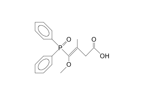 (E)-4-Diphenylphosphinoyl-4-methoxy-3-methyl-but-3-enoic acid