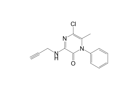 5-Chloro-6-methyl-1-phenyl-3-(2-propynylamino)-2(1H)-pyrazinone