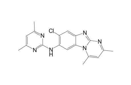 1,3-Dimethyl-8-(4,6-Dimethyl-2-pyrimidylamino)-7-chloropyrimido[1,2-a]benzimidazole