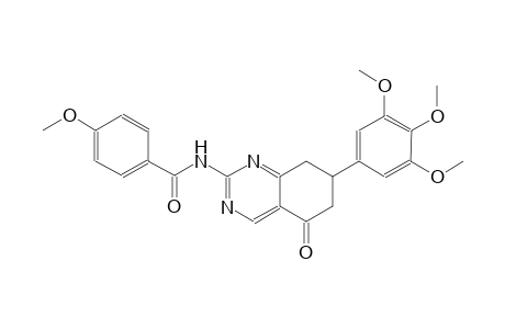 4-methoxy-N-[5-oxo-7-(3,4,5-trimethoxyphenyl)-5,6,7,8-tetrahydro-2-quinazolinyl]benzamide