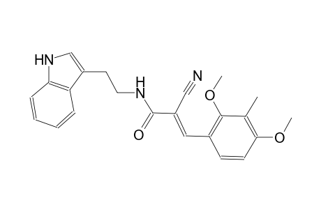 (2E)-2-cyano-3-(2,4-dimethoxy-3-methylphenyl)-N-[2-(1H-indol-3-yl)ethyl]-2-propenamide