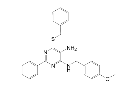 4(N)-(p-Methoxybenzyl)-6-(benzylthio)-2-phenylpyrimidine-4,5-diamine