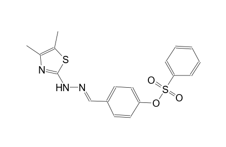 benzaldehyde, 4-[(phenylsulfonyl)oxy]-, (4,5-dimethyl-2-thiazolyl)hydrazone