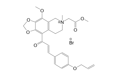9-{(2E)-3-[4-(allyloxy)phenyl]-2-propenoyl}-4-methoxy-6-(2-methoxy-2-oxoethyl)-6-methyl-5,6,7,8-tetrahydro[1,3]dioxolo[4,5-g]isoquinolin-6-ium bromide