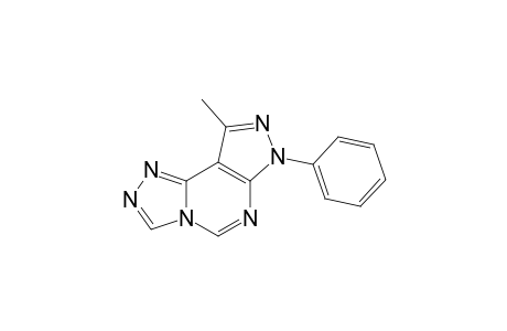 9-Methyl-7-phenyl-7H-pyrazolo[4,3-e]-(1,2,4)-triazolo[4,3-c]pyrimidine