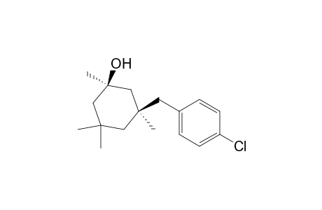 trans-3-(p-Chlorobenzyl)-1,3,5,5-tetramethylcyclohexan-1-ol