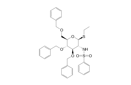 .beta.-D-Glucopyranoside, ethyl 2-deoxy-3,4,6-tris-O-(phenylmethyl)-2-[(phenylsulfonyl)amino]-1-thio-