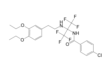 4-Chloranyl-N-[2-[2-(3,4-diethoxyphenyl)ethylamino]-1,1,1,3,3,3-hexakis(fluoranyl)propan-2-yl]benzamide