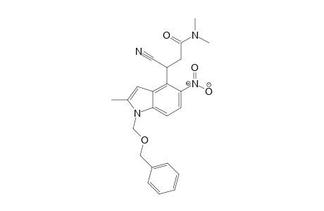 3-(1-Benzyloxymethyl-2-methyl-5-nitro-1H-indol-4-yl)-3-cyano-N,N-dimethylpropionamide