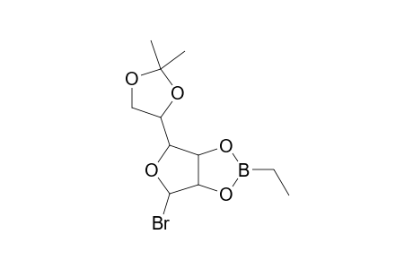 MANNOFURANOSIDE, 1-BROMO-2,3-O-ETHYLBORANDIYL-5,6-O-ISOPROPYLIDENE