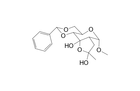 Methyl 4,6-O-Benzylidene-2-deoxy-2-C-(2-hydroxypropyl)-.alpha.-D-erythrohexopyranoside