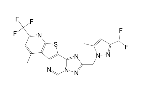 2-{[3-(difluoromethyl)-5-methyl-1H-pyrazol-1-yl]methyl}-7-methyl-9-(trifluoromethyl)pyrido[3',2':4,5]thieno[2,3-e][1,2,4]triazolo[1,5-c]pyrimidine