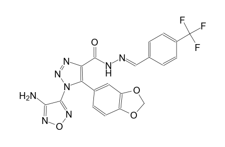 1-(4-amino-1,2,5-oxadiazol-3-yl)-5-(1,3-benzodioxol-5-yl)-N'-{(E)-[4-(trifluoromethyl)phenyl]methylidene}-1H-1,2,3-triazole-4-carbohydrazide