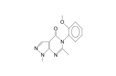 1,6-Dimethyl-5-(2-methoxy-phenyl)-pyrazolo(3,4-D)pyrimidin-4(5H)-one