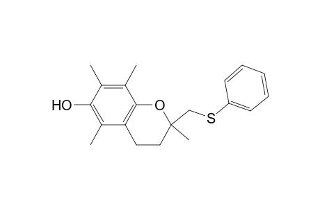 2H-1-Benzopyran-6-ol, 3,4-dihydro-2,5,7,8-tetramethyl-2-[(phenylthio)methyl]-, (.+-.)-