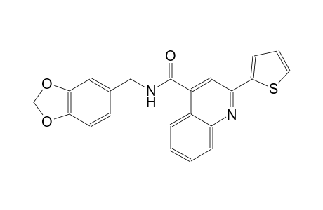 4-quinolinecarboxamide, N-(1,3-benzodioxol-5-ylmethyl)-2-(2-thienyl)-