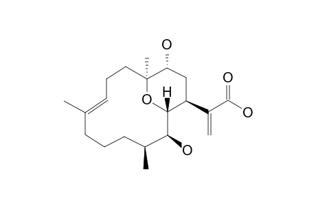2-[(1S,4E,9S,10S,11R,12S,14R)-10,14-dihydroxy-1,5,9-trimethyl-15-oxabicyclo[9.3.1]pentadec-4-en-12-yl]acrylic acid