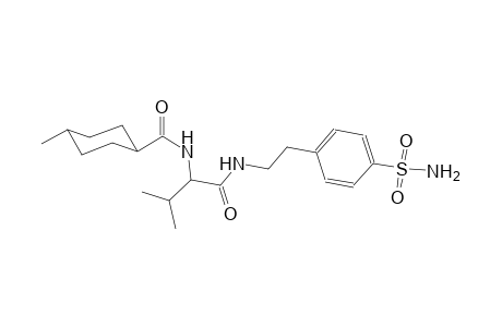 cyclohexanecarboxamide, N-[1-[[[2-[4-(aminosulfonyl)phenyl]ethyl]amino]carbonyl]-2-methylpropyl]-4-methyl-