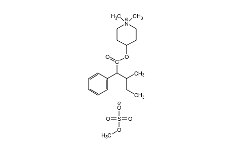1,1-dimethyl-4-hydroxypiperidinium methyl sulfate, 3-methyl-2-phenylvalerate