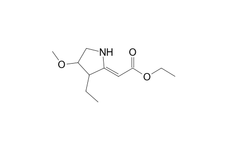(4-Methoxy-3-ethylpyrrolidin-2-ylidene)acetic acid ethyl ester