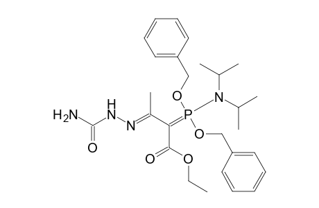 Ehyl 3-[(Aminocarbonyl)hydrazono]-2-[bis(benzyloxy)(diisopropylamino)phosphoranylidene]butanoate