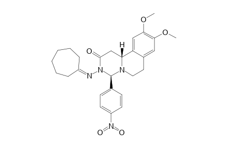 (4R,11bR)-3-(cycloheptylideneamino)-9,10-dimethoxy-4-(4-nitrophenyl)-4,6,7,11b-tetrahydro-1H-pyrimido[6,1-a]isoquinolin-2-one