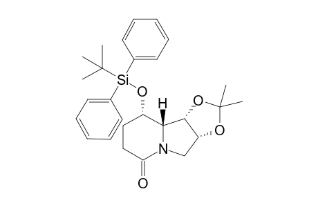 (1(S),2(R),8(S),8a(S)-8-(tert-Butyldiphenylsiloxy)-1,2-(isopropylidenedioxy)-octahydro-5-indolizidinone