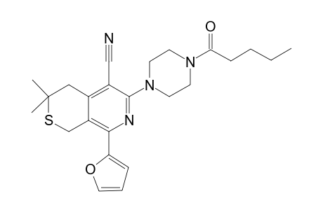 8-(2-furanyl)-3,3-dimethyl-6-[4-(1-oxopentyl)-1-piperazinyl]-1,4-dihydrothiopyrano[3,4-c]pyridine-5-carbonitrile