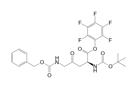 Pentafluorophenyl (S)-5-(Benzyloxycarbonylamino)-2-(tert-butoxycarbonylamino)-4-oxopentanoate