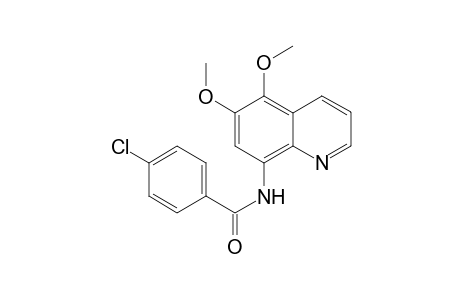 4-chloranyl-N-(5,6-dimethoxyquinolin-8-yl)benzamide