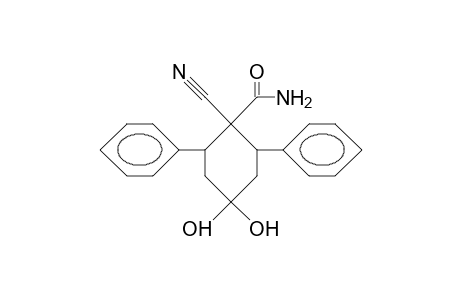 1-Cyano-4,4-dihydroxy-cis-2,trans-6-diphenyl-cyclohexylcarboxamide