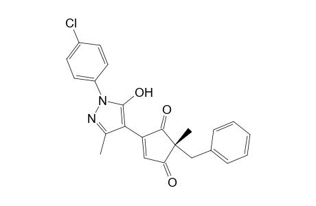(R)-2-Benzyl-4-(1-(4-chlorophenyl)-5-hydroxy-3-methyl-1H-pyrazol-4-yl)-2-methylcyclopent-4-ene-1,3-dione