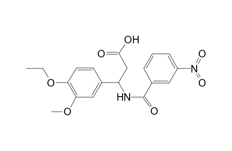 3-(4-Ethoxy-3-methoxy-phenyl)-3-[(3-nitrobenzoyl)amino]propanoic acid