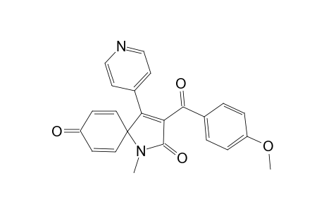 3-(4-Methoxybenzoyl)-1-methyl-4-(pyridin-4-yl)-1-azaspiro[4.5]-deca-3,6,9-triene-2,8-dione