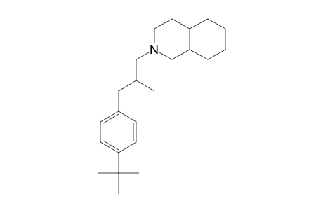Isoquinoline, 2-[3-[4-(1,1-dimethylethyl)phenyl]-2-methylpropyl]decahydro-