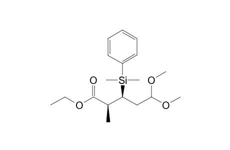Ethyl (2S,3S)-3-[dimethyl(phenyl)silyl]-5,5-dimethoxy-2-methylpentanoate
