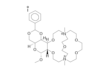 METHYL-4,6-O-BENZYLIDENE-ALPHA-D-GALACTOPYRANOSE-2,3-YLIDENE N,N-DIMETHYLDIAZACROWN-5 ADDUCT, IODIDE