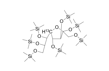 5-[13C]-per-O-TMS-D-glycero-D-ido-beta-octulofuranoside