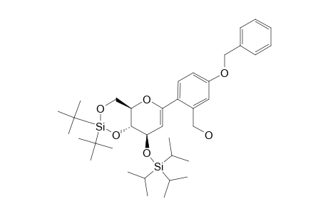 1-C-(5-BENZYLOXYBENZYL-ALCOHOL)-3-O-TRIISOPROPYLSILYL-4,6-O-DI-(TERT.-BUTYL)-SILANE-DIYL-D-GLUCAL