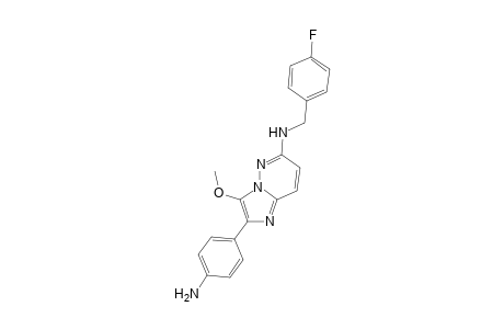 2-(4-aminophenyl)-N-[(4-fluorophenyl)methyl]-3-methoxy-6-imidazo[1,2-b]pyridazinamine