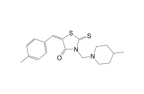 4-thiazolidinone, 5-[(4-methylphenyl)methylene]-3-[(4-methyl-1-piperidinyl)methyl]-2-thioxo-, (5E)-