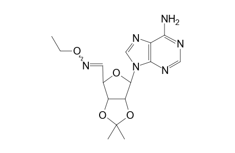 (E/Z)-9-(2,3-O-Isopropylidene-.beta.-D-ribo-pentodialdo-1,4-furanosyl)adenine O-Ethyloxime