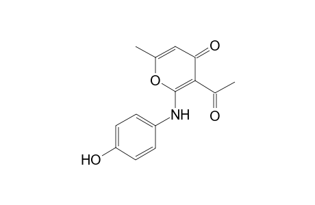 3-Acetyl-2-(4-hydroxy-phenylamino)-6-methyl-pyran-4-one