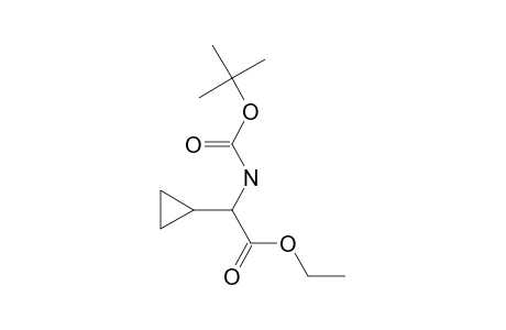 ETHYL-(2S)-2-TERT.-BUTOXYCARBONYLAMINO-2-CYCLOPROPYLETHANOATE