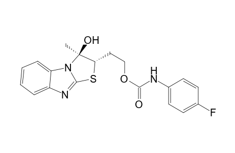 Carbamic acid, (4-fluorophenyl)-, 2-(2,3-dihydro-3-hydroxy-3-methylthiazolo[3,2-a]benzimidazol-2-yl)ethyl ester, cis-(.+-.)-