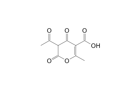 5-acetyl-5,6-dihydro-4,6-dioxo-2-methyl-4H-pyran-3-carboxylic acid