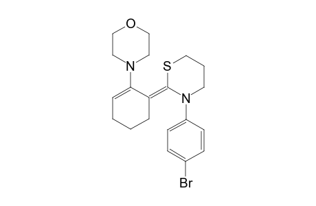(Z)-4-(6-(3-(4-bromophenyl)-1,3-thiazinan-2-ylidene)cyclohex-1-enyl)morpholine