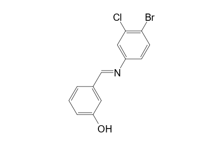 3-((E)-[(4-Bromo-3-chlorophenyl)imino]methyl)phenol