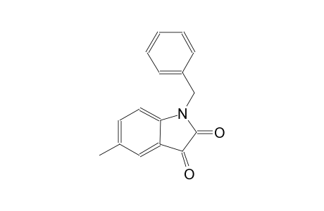 1H-indole-2,3-dione, 5-methyl-1-(phenylmethyl)-