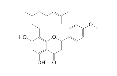 5,7-Dihydroxy-4'-methoxy-8-(1''-geranyl)flavanone